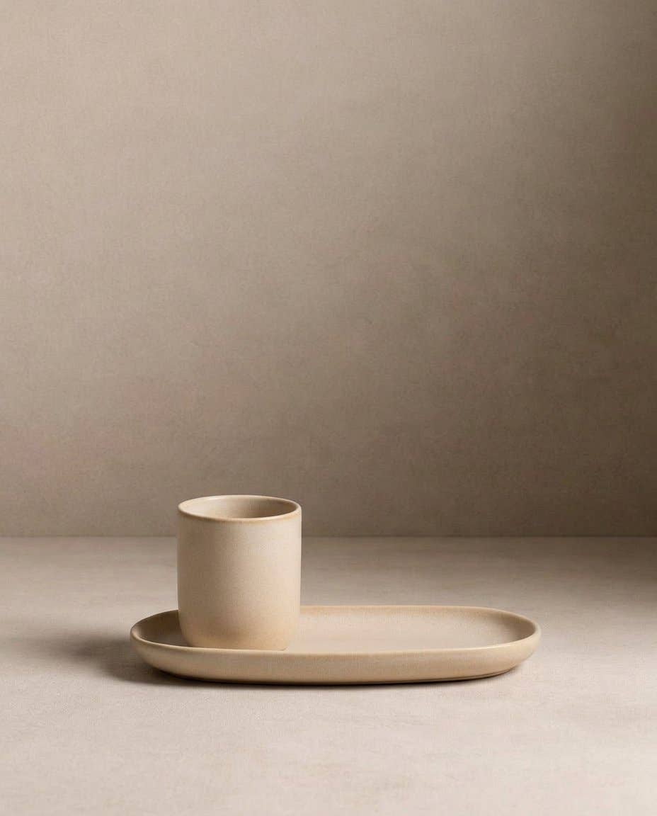 Tasse à Espresso / Coquetier en Grès Dune