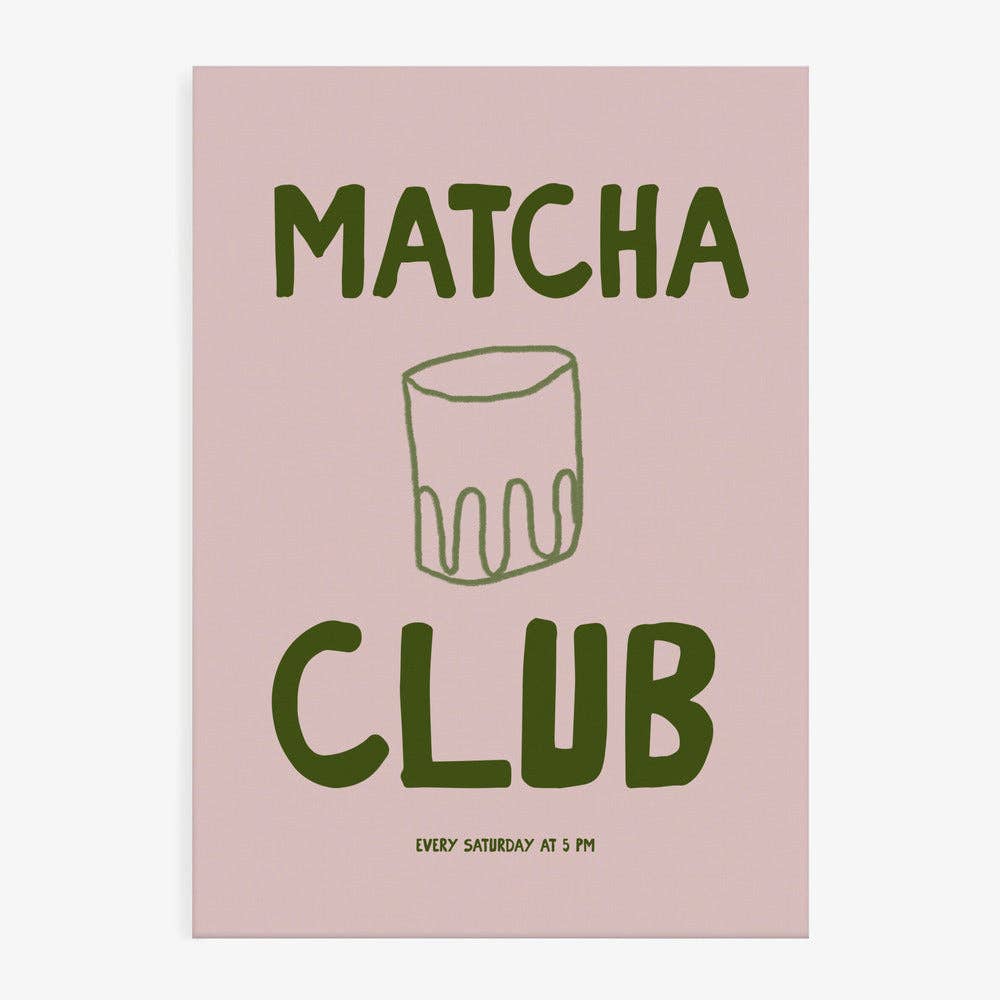 Tirage d'art « Matcha Club » — Affiche typographique graphique: Pas de cadre / 30 x 40 cm