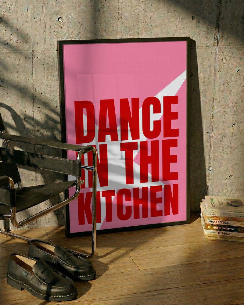 Impression d'art « Danse dans la cuisine » - Affiche pop graphique: Pas de cadre / 30 x 40 cm