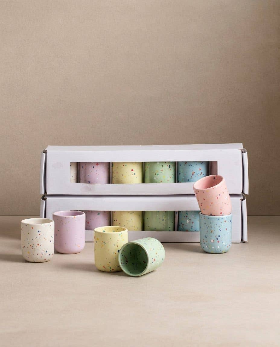New Party Tasse expresso / Coquetier - Lot mixte de 6 pièces