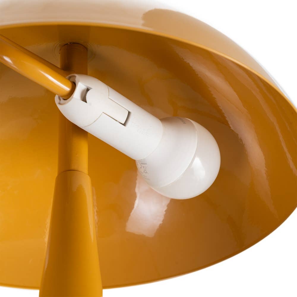 Lampe de table en métal vintage Palmer 28 cm (jaune)