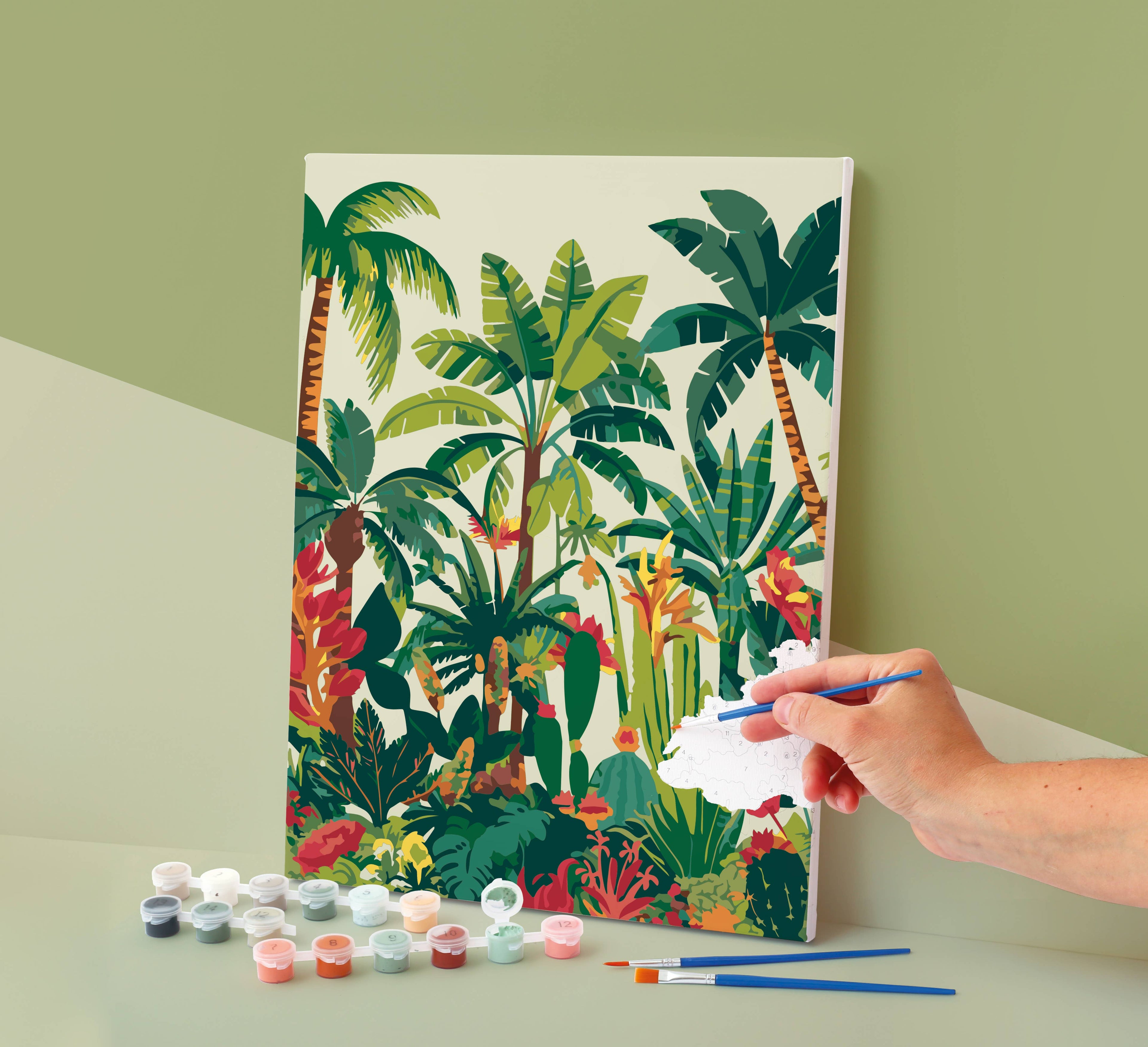 PEINTURE AU NUMERO 30 x 40 - NATURE TROPICALE