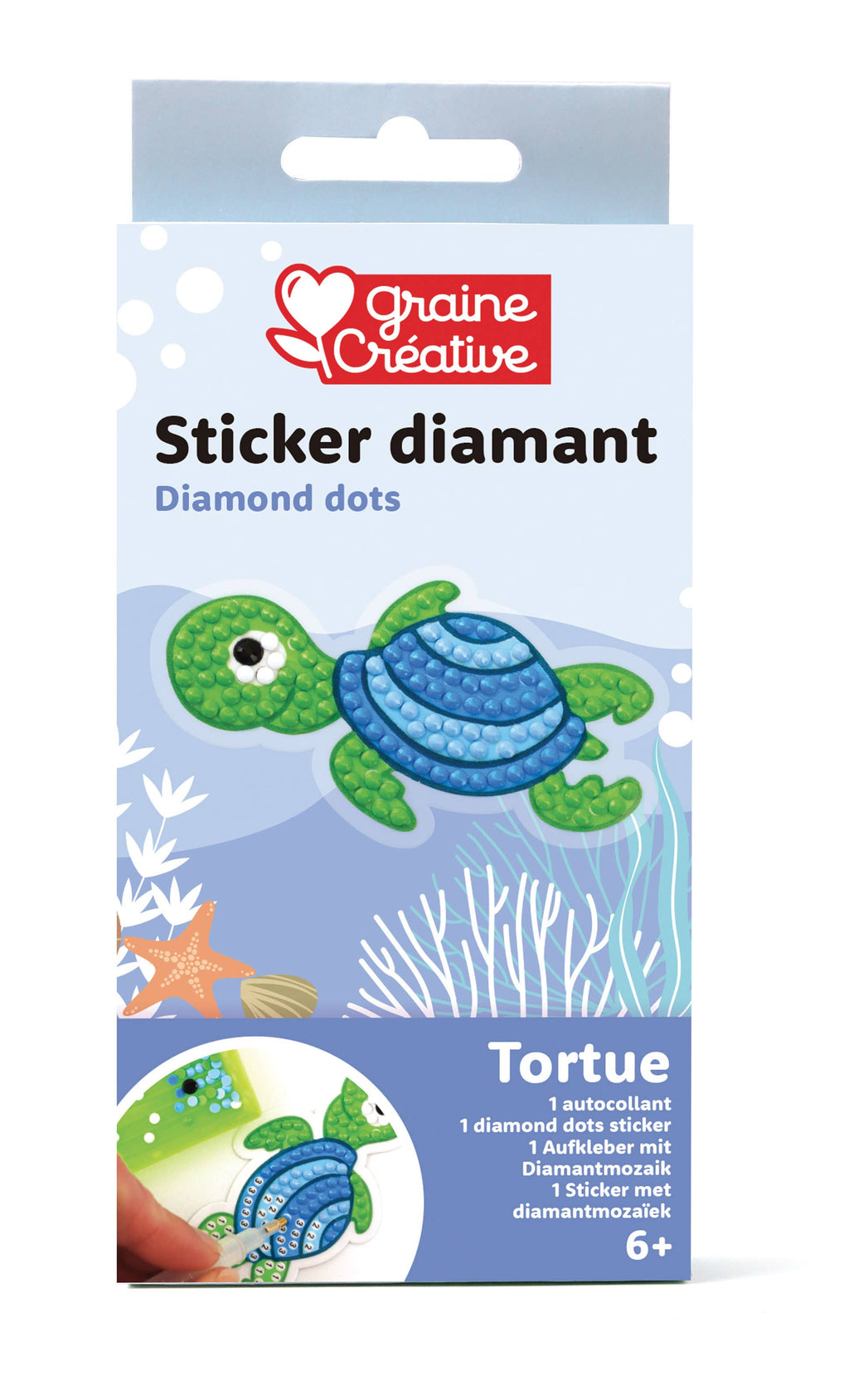 KIT DIAMANT MOSAIQUE STICKER - TORTUE
