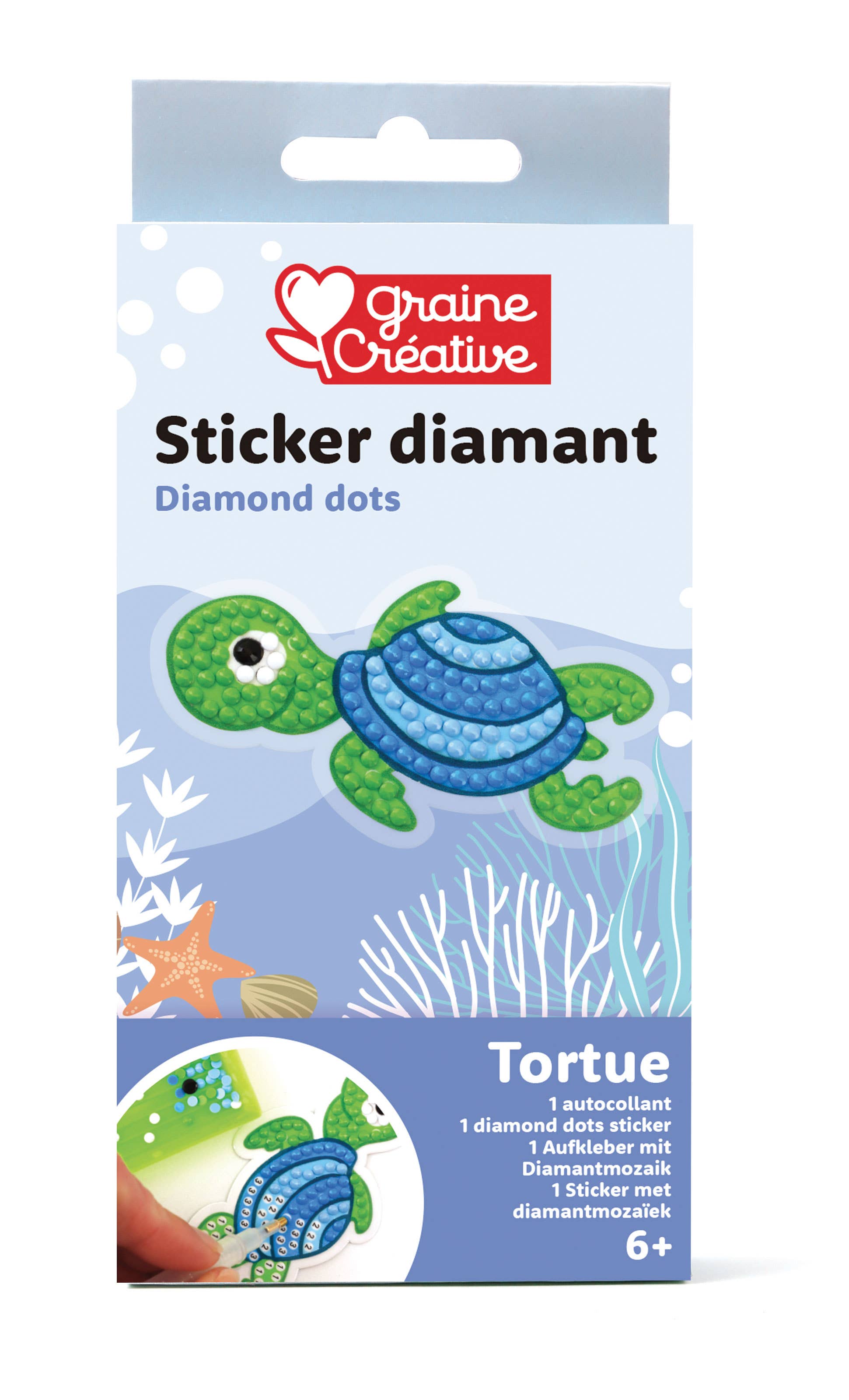 KIT DIAMANT MOSAIQUE STICKER - TORTUE