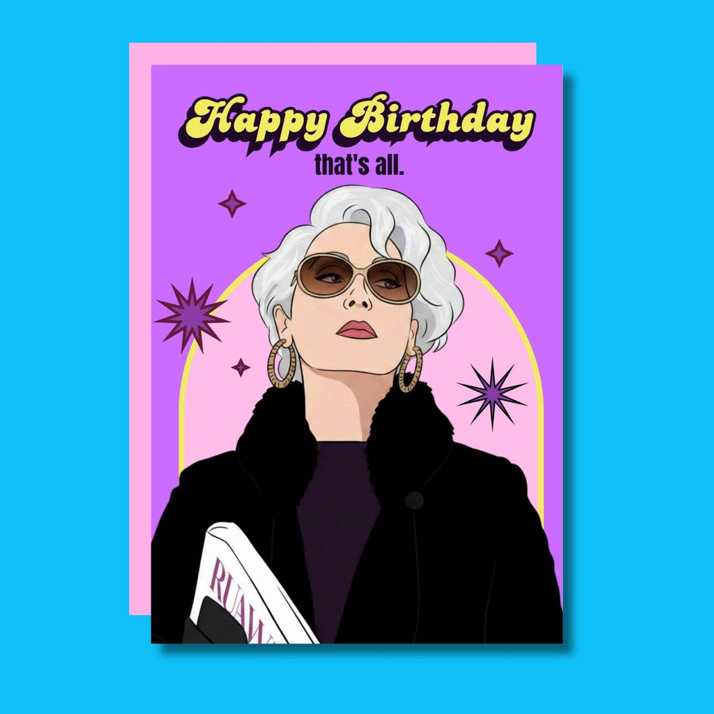 Joyeux anniversaire, c'est tout — Carte d'anniversaire drôle « Icône de la mode »