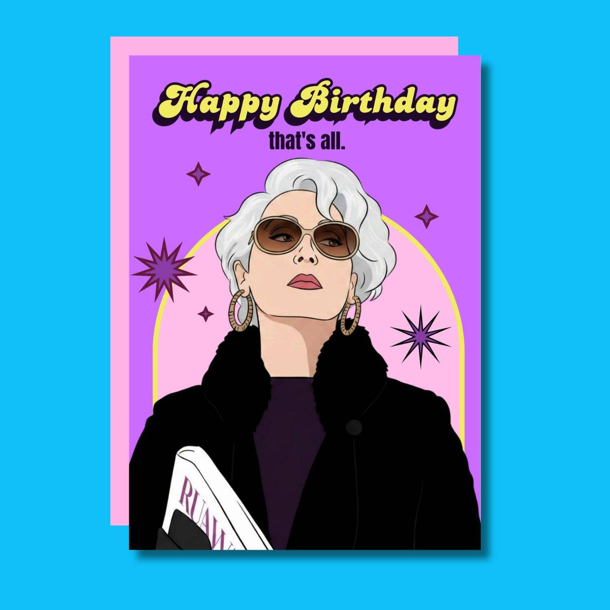 Joyeux anniversaire, c'est tout — Carte d'anniversaire drôle « Icône de la mode »