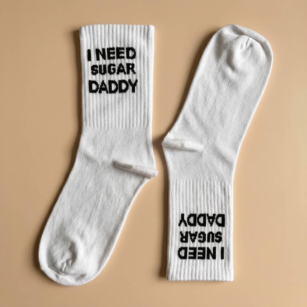 Chaussettes à message « J’ai besoin d’un sugar daddy »: 37-43
