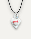Pendentif en porcelaine Coeur Love