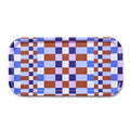 Plateau de service Caramel/Sky CHECKER MIX - 43 x 22 cm