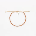Bracelet perlé en verre dépoli Wailele. Bracelet empilable: Orange