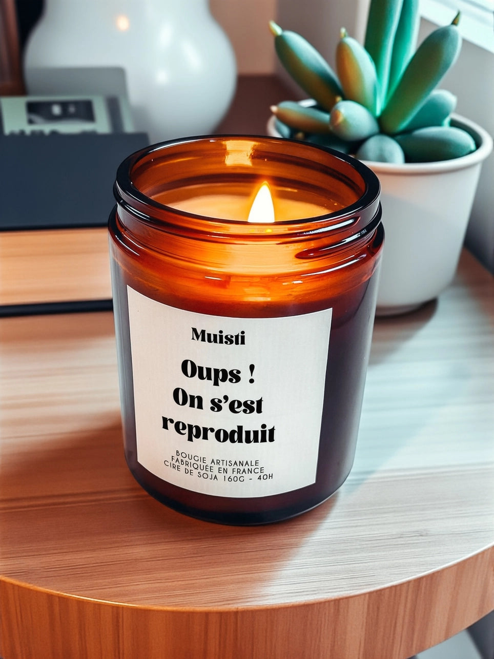 Bougie Parfumée - Oups ! On s'est reproduit (musc blanc)
