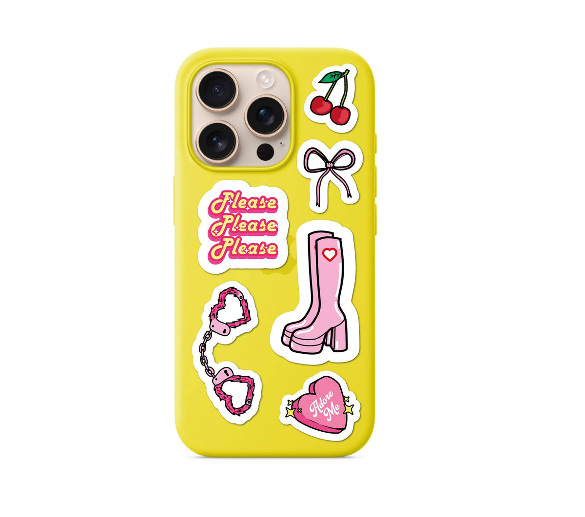 Feuille d'autocollants A5 Pop Girl Rose Jaune: Emballé avec une pochette en plastique