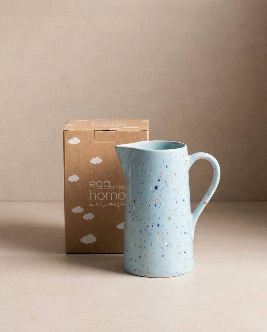 Pichet en grès 1,5 L bleu doux de la collection Party