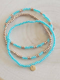 Ensemble de bracelets Miyuki vert menthe: 16 cm