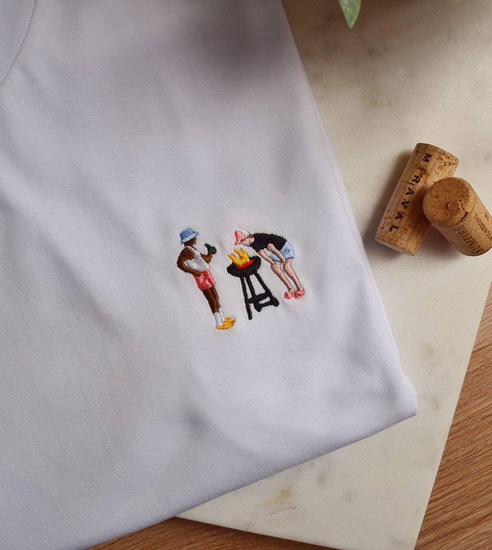 T-shirt Brodé - Barbecue des vacances: L