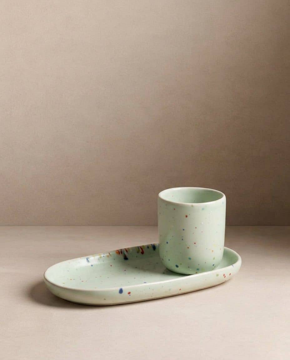 Tasse à expresso / coquetier de la collection Party: Blanc