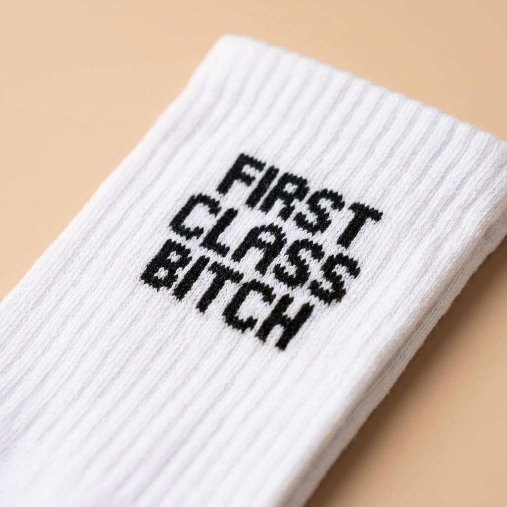 Chaussettes à message « 90s Bitch » — Cadeau pour enterrement de vie de jeune fille: Salope des années 90 / 37-43