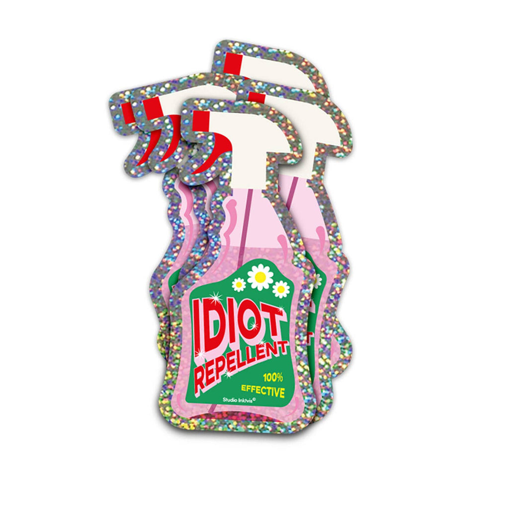 Autocollant pailleté Spray Répulsif à Idiots