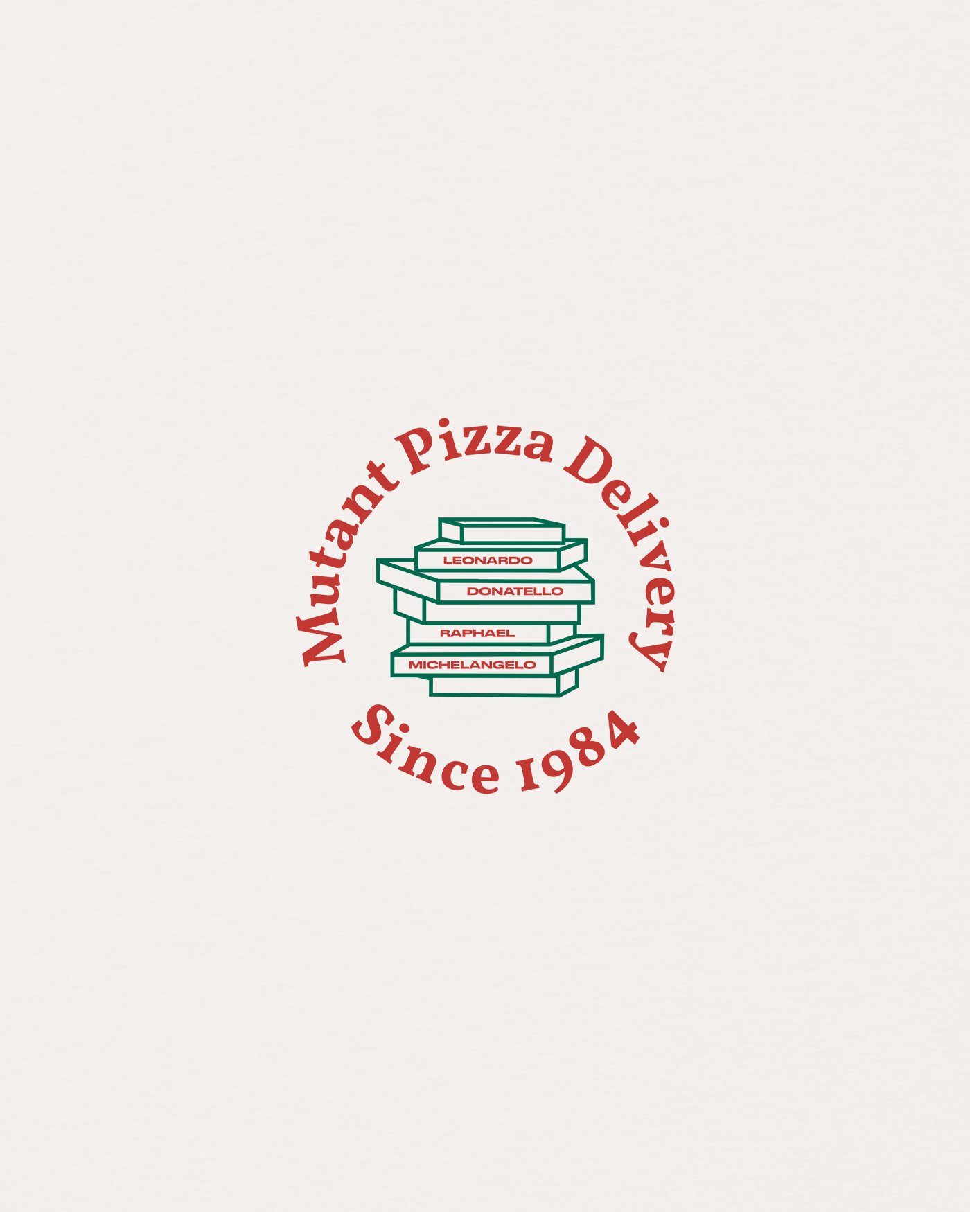 T-shirt unisexe blanc cassé « Mutant Pizza Delivery » | M / Oversize