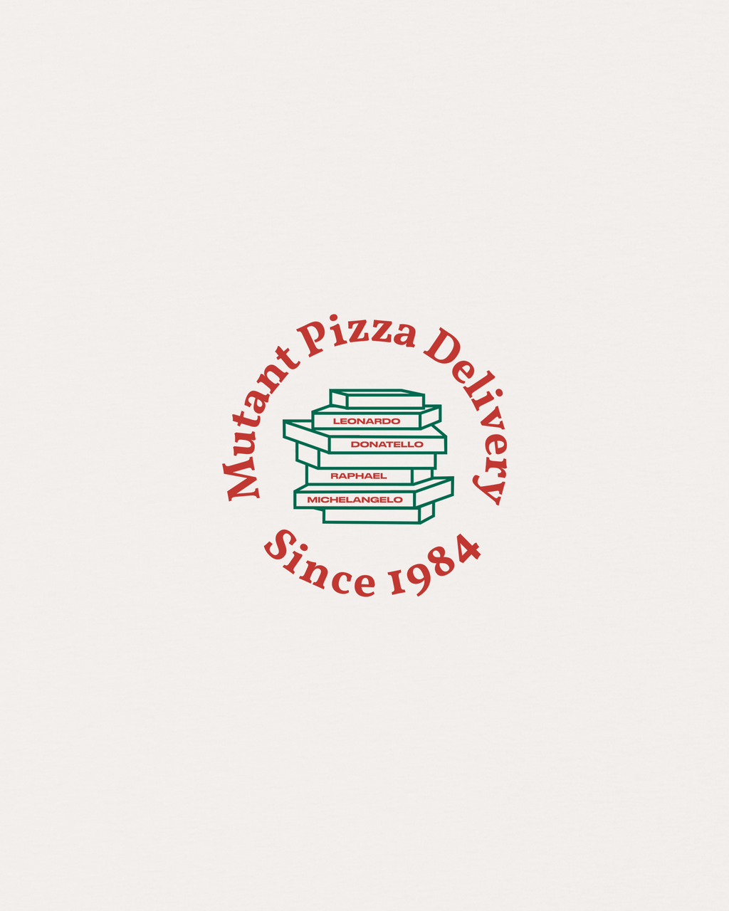 T-shirt unisexe blanc cassé « Mutant Pizza Delivery » | S / Oversize