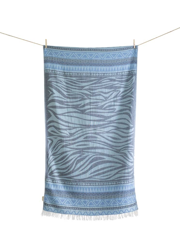 Serviette de plage Milos bleue