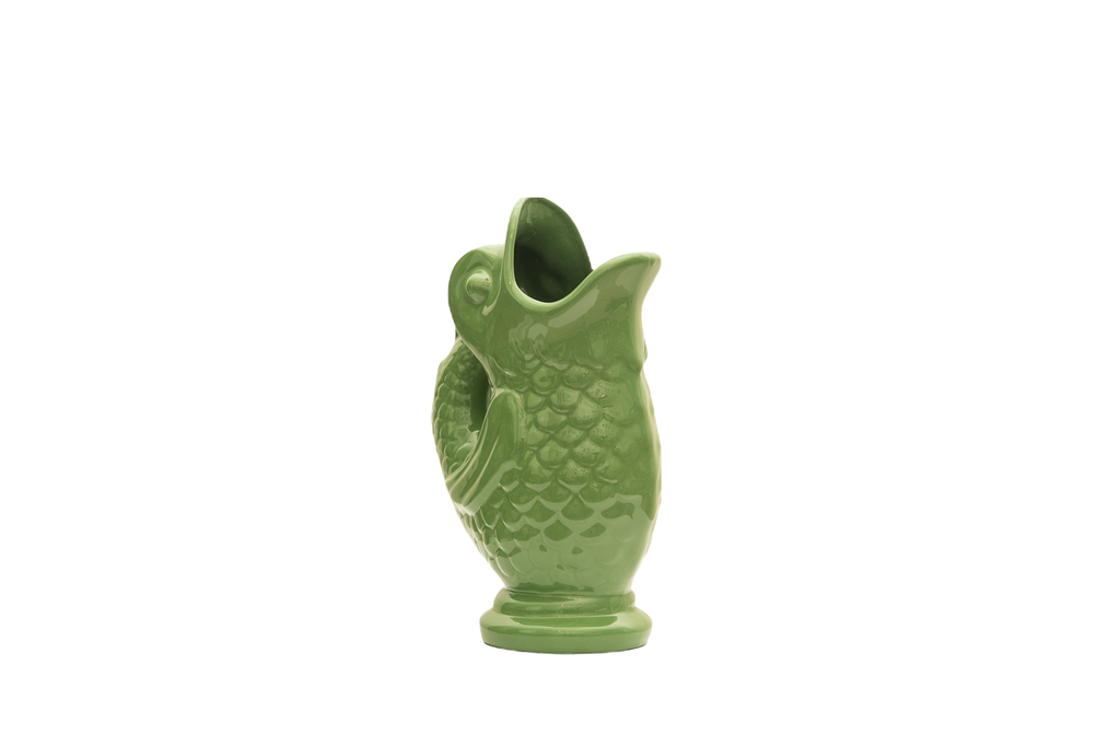 Poisson en céramique vert chrome