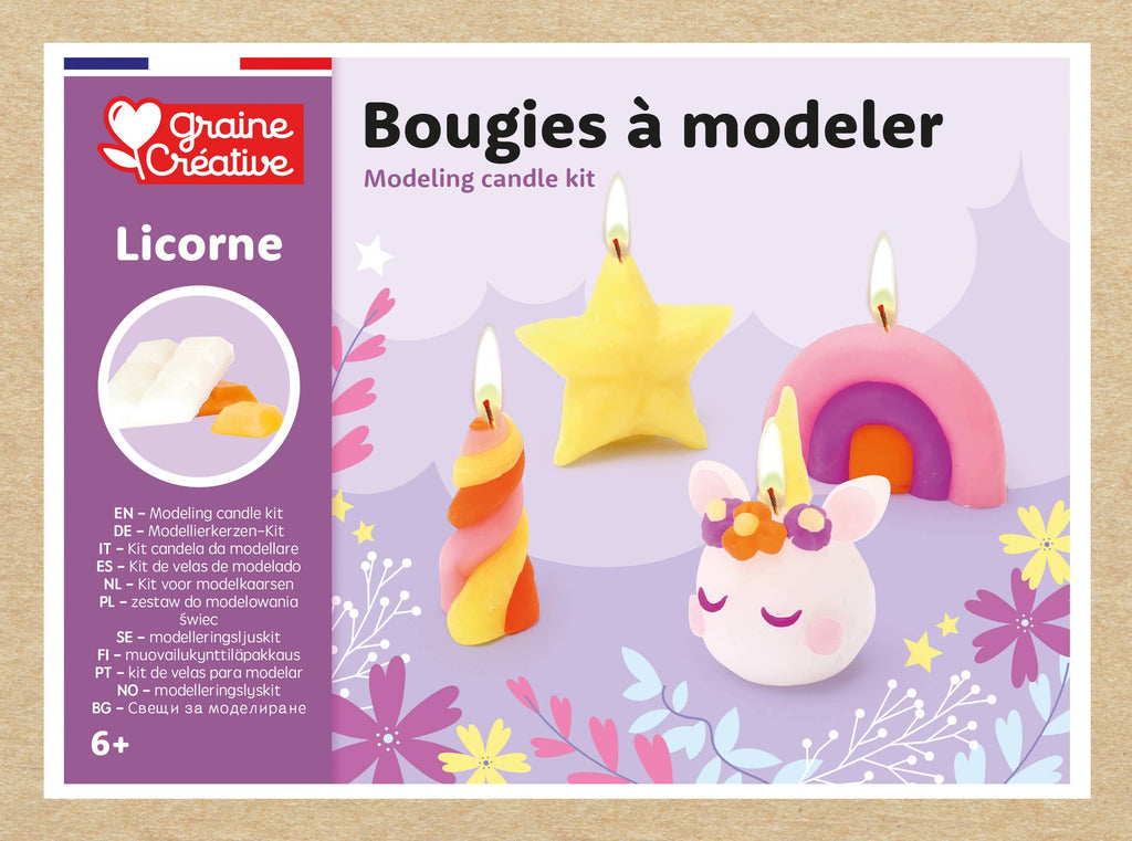 KIT BOUGIE A MODELER LICORNE