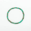 Bracelet élastiqué Pohaku en pierres précieuses: Agalmatolite verte