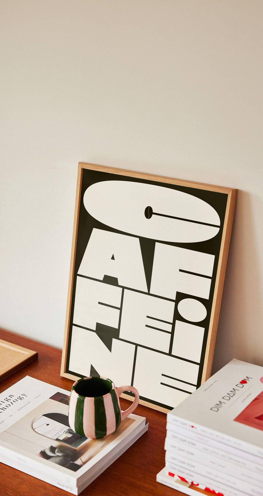 Affiche | Cafféine | Poster Typographique: L - 30x40cm