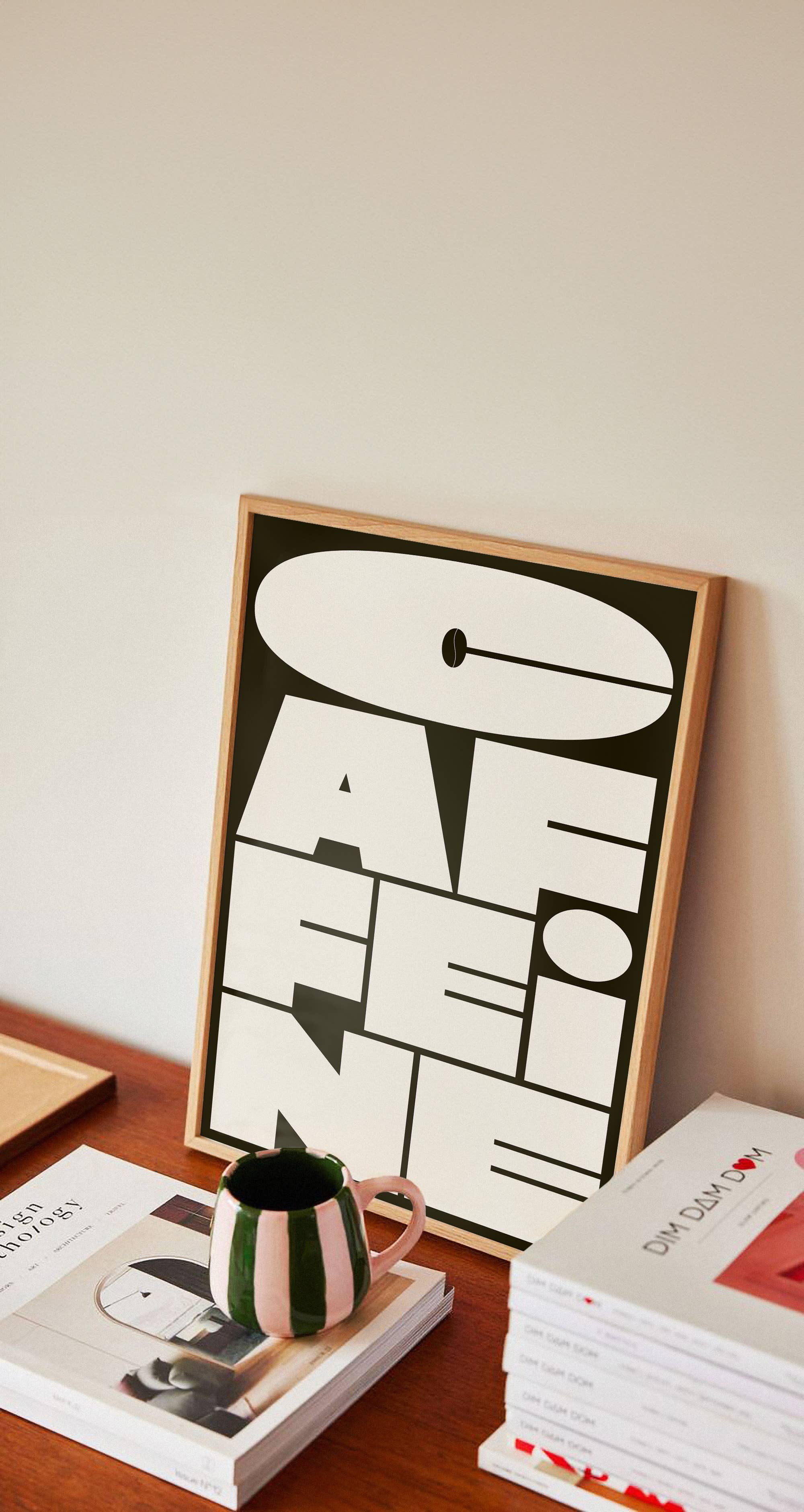 Affiche | Cafféine | Poster Typographique: L - 30x40cm
