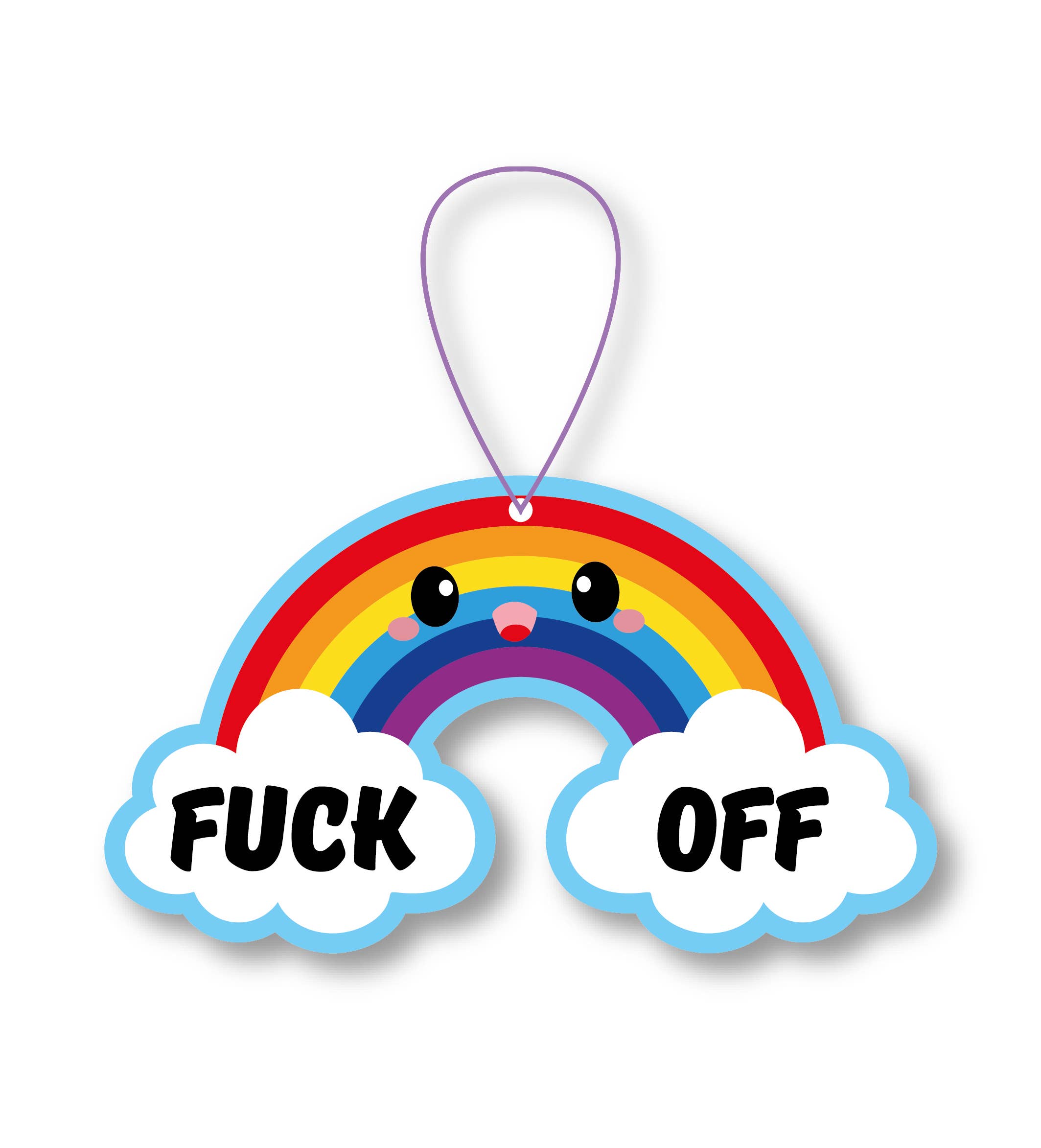 Désodorisant arc-en-ciel « Fuck Off » – Parfum fruit de la passion