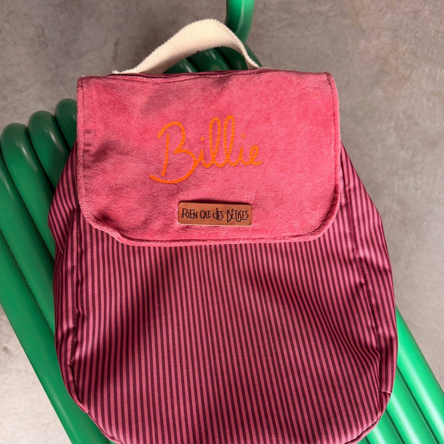 Sac à dos école rose - made in France