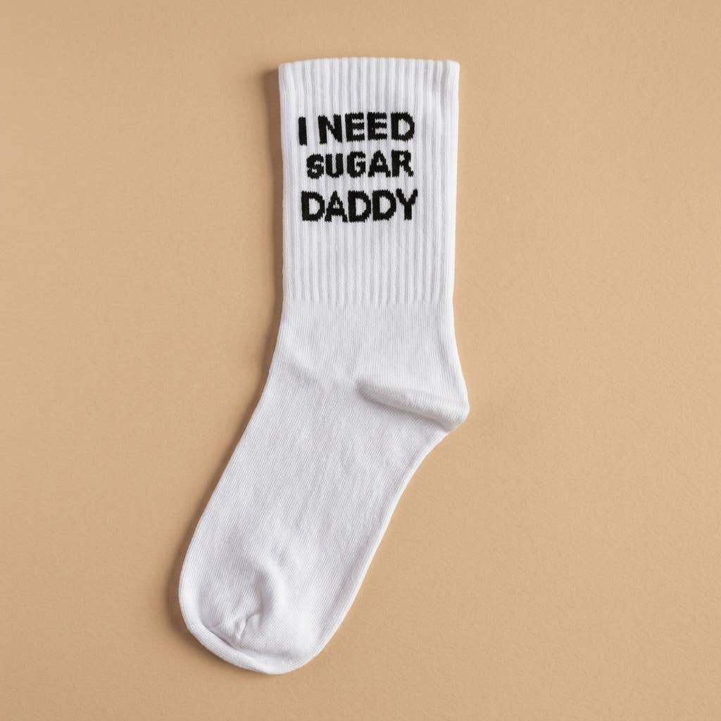 Chaussettes à message « J’ai besoin d’un sugar daddy »: 37-43