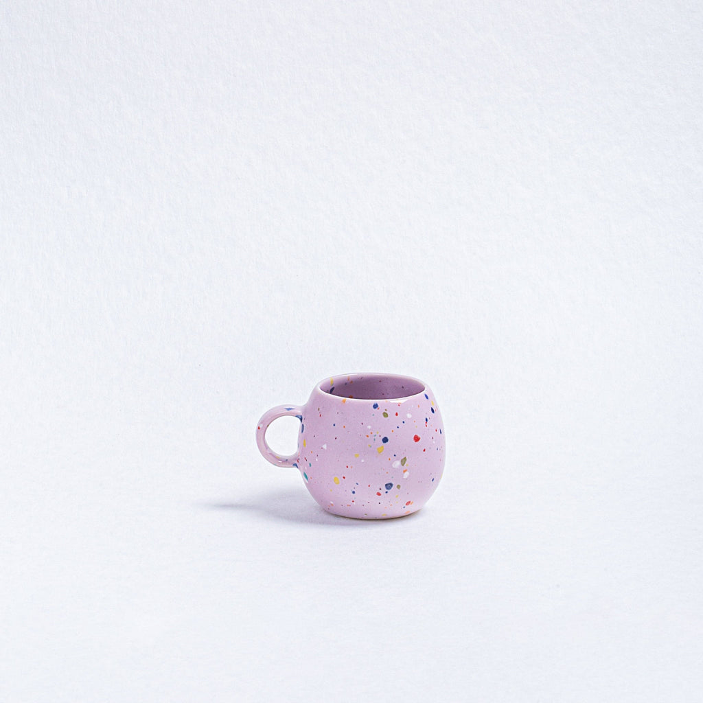 Set de fête New Party : 2 tasses à expresso + 2 mini plateaux: Rose