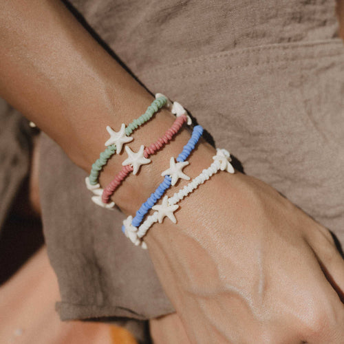 Bracelet étoile de mer Tidepool en perles: Blanc