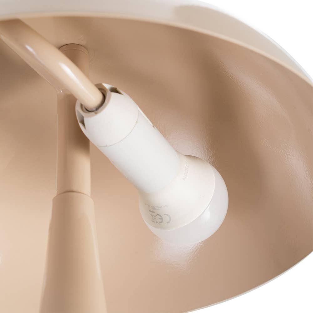 Lampe de table en métal vintage Palmer 28 cm (beige)