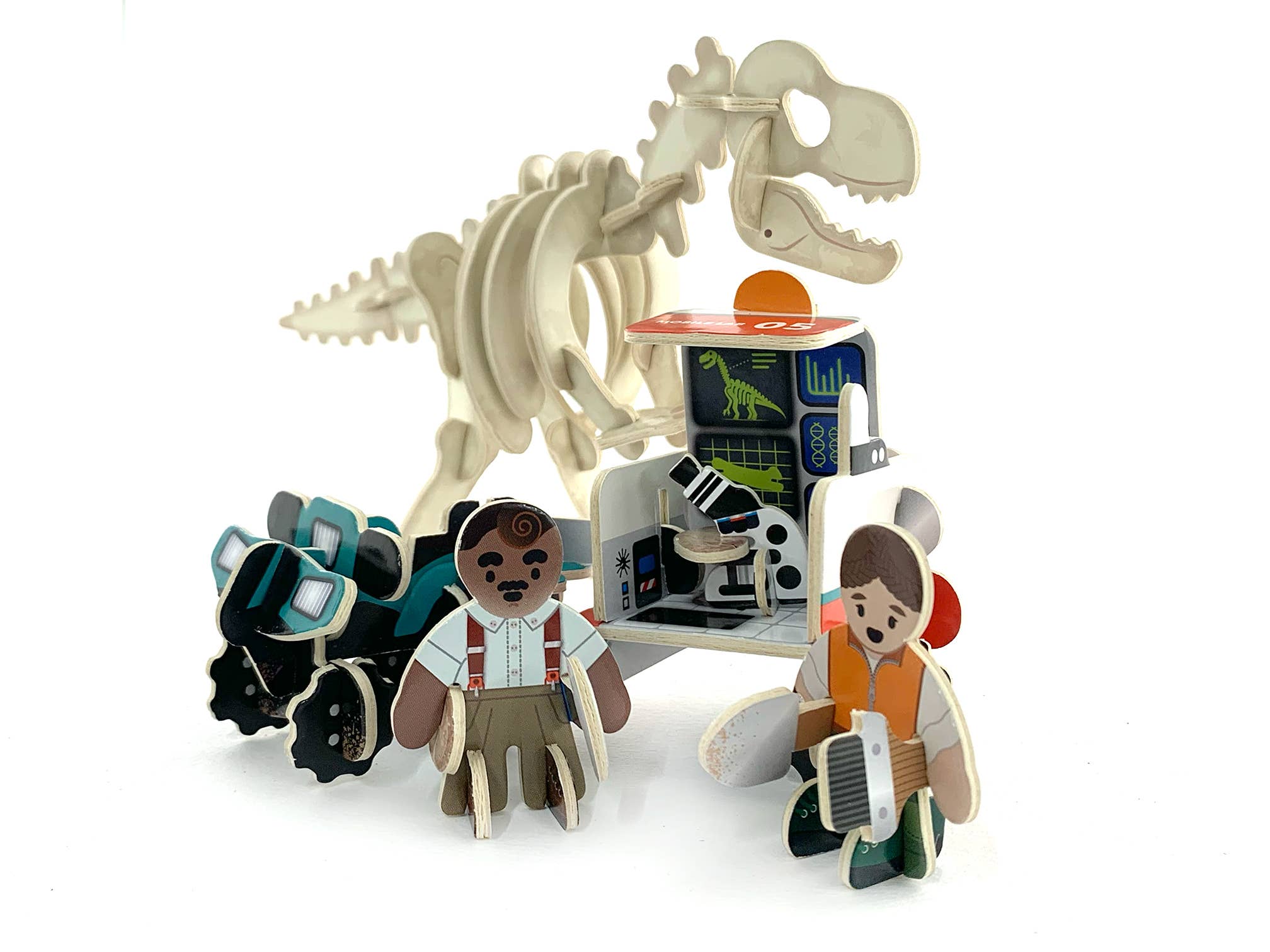 Coffret d'exploration Dino Dig avec dinosaure fossile et labo mobile