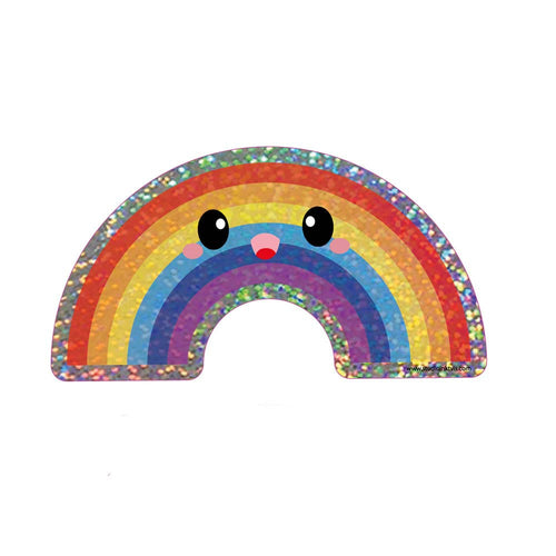Autocollant scintillant arc-en-ciel