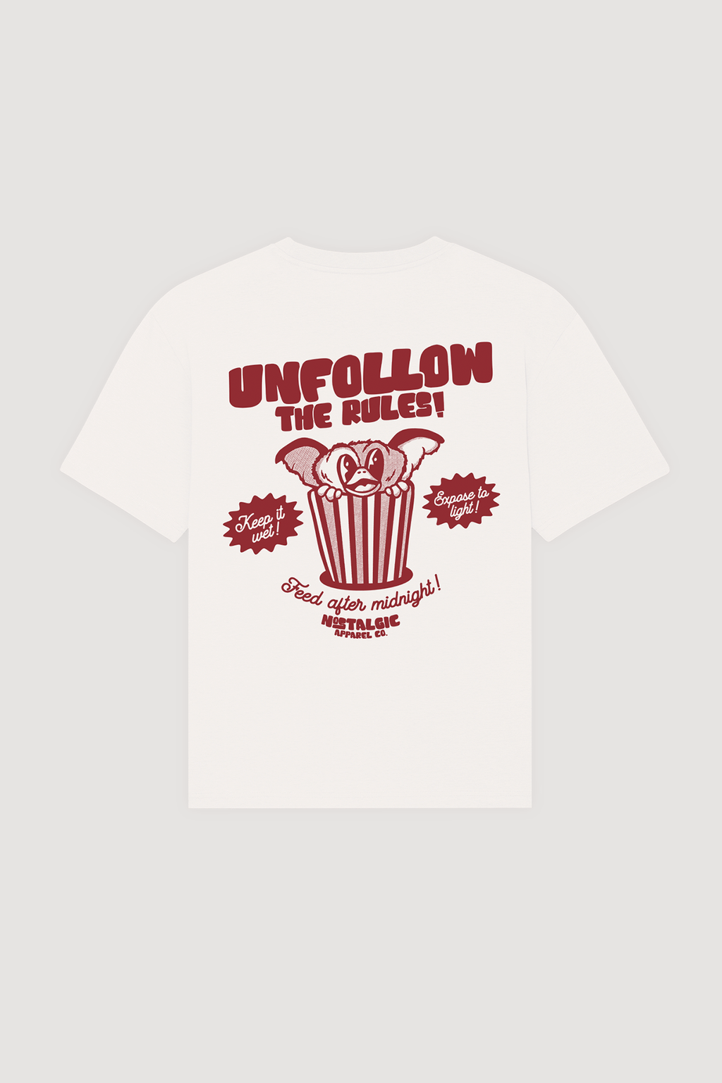 T-shirt unisexe blanc cassé « Unfollow the rules » | L / Oversize