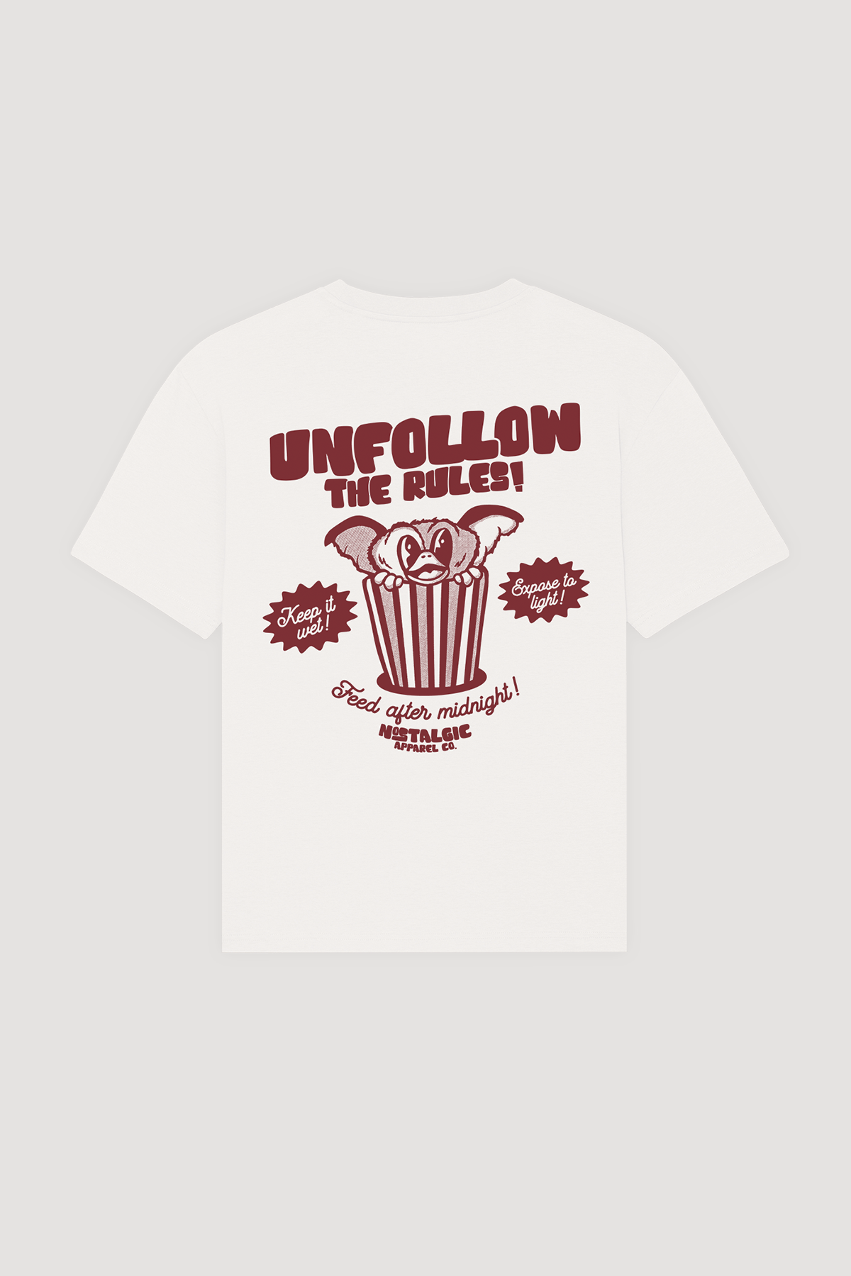 T-shirt unisexe blanc cassé « Unfollow the rules » | L / Oversize
