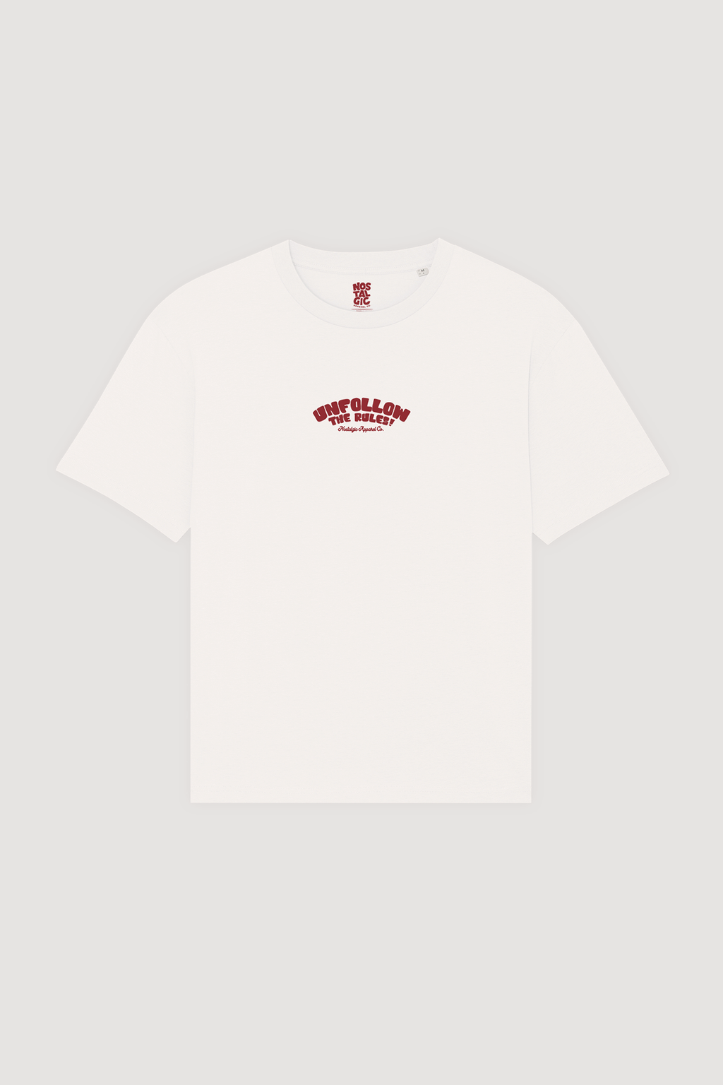 T-shirt unisexe blanc cassé « Unfollow the rules » | XL / Oversize