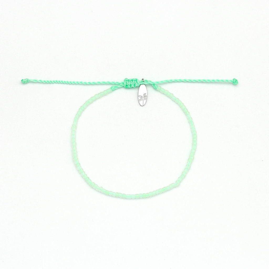 Bracelet perlé en verre dépoli Wailele. Bracelet empilable: Violet