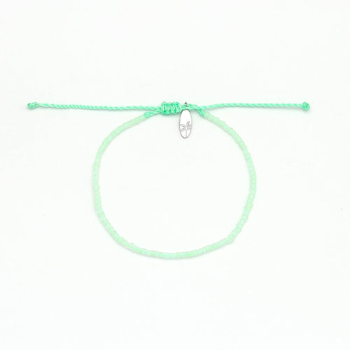 Bracelet perlé en verre dépoli Wailele. Bracelet empilable: Violet