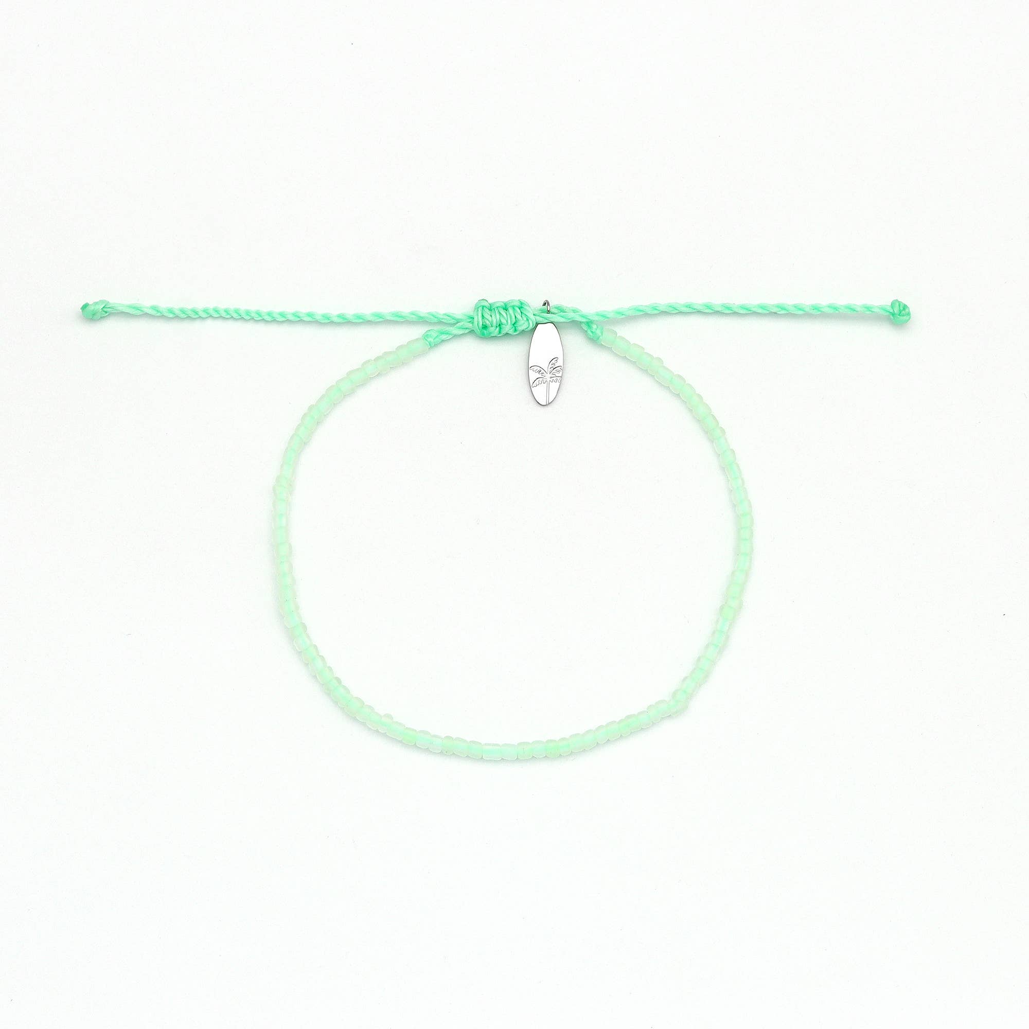 Bracelet perlé en verre dépoli Wailele. Bracelet empilable: Orange