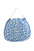 SAC DE PLAGE KEROS pompon PARL. BLEU & MENTHE