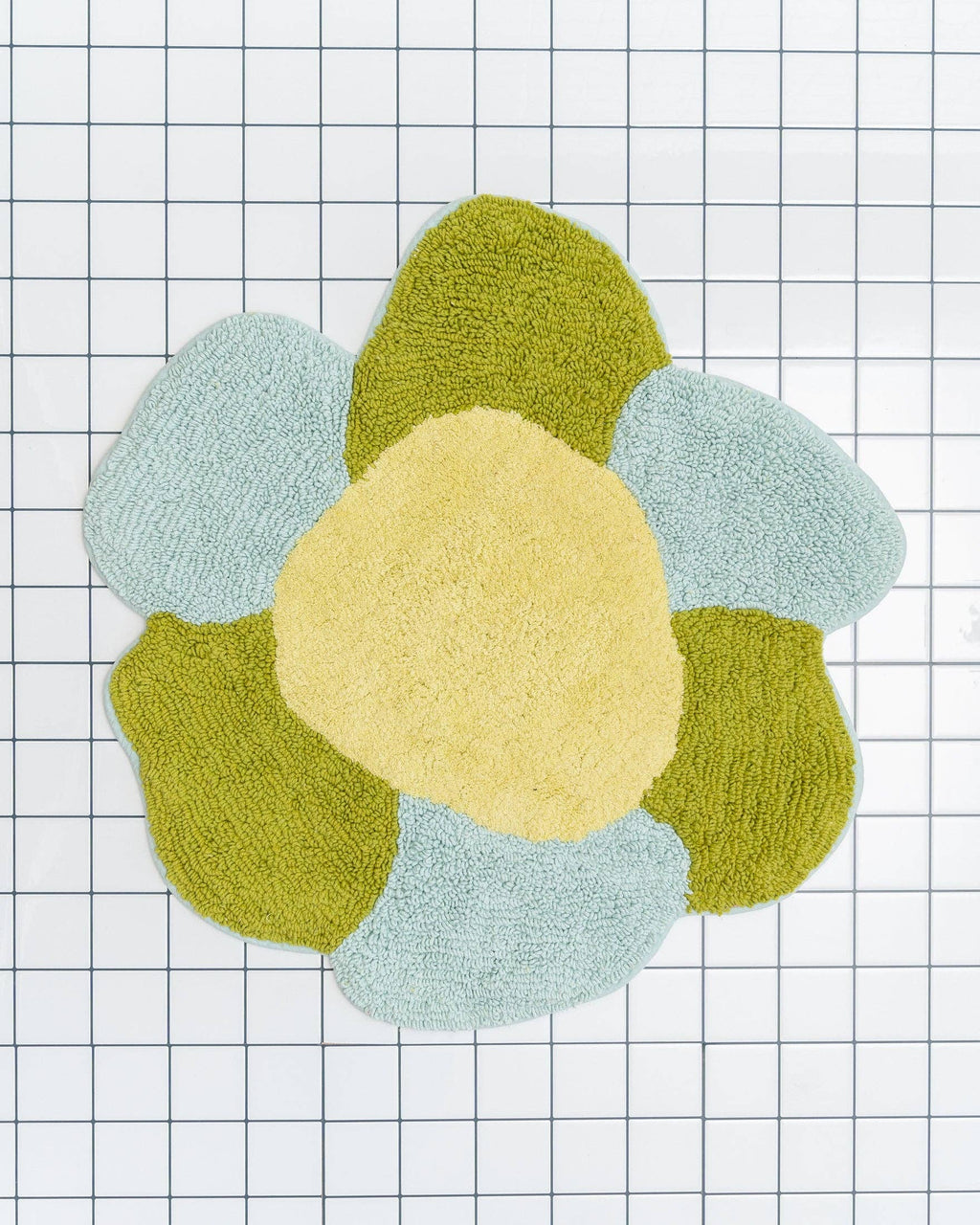 Tapis de bain en forme de gardénia