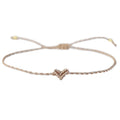 Bracelet champagne Love Ibiza avec petit cœur