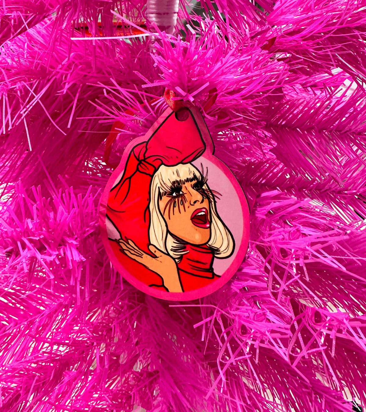 Ornement de Noël rose Pop Diva Legend: Pas d'emballage