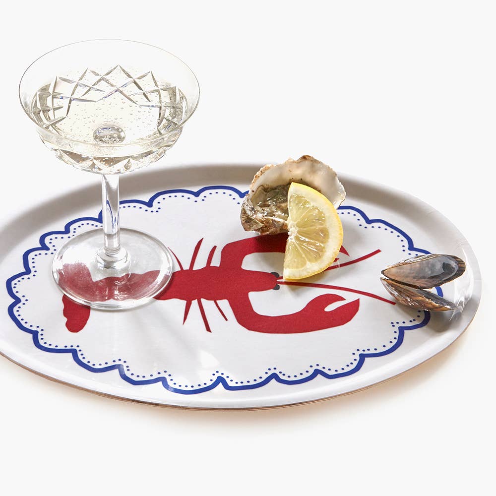 Plateau de service ovale homard - 31 x 22 cm