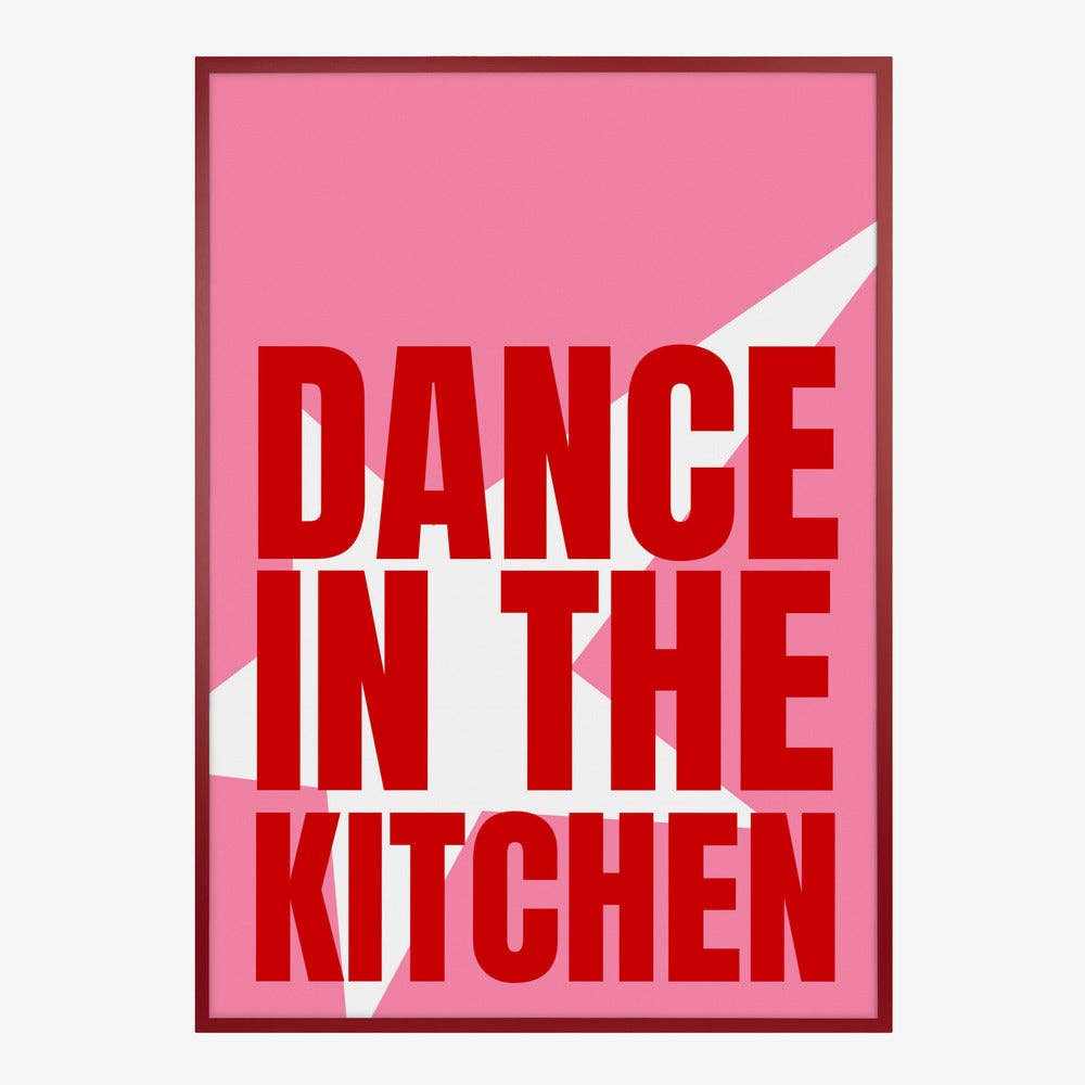 Impression d'art « Danse dans la cuisine » - Affiche pop graphique: Pas de cadre / 30 x 40 cm